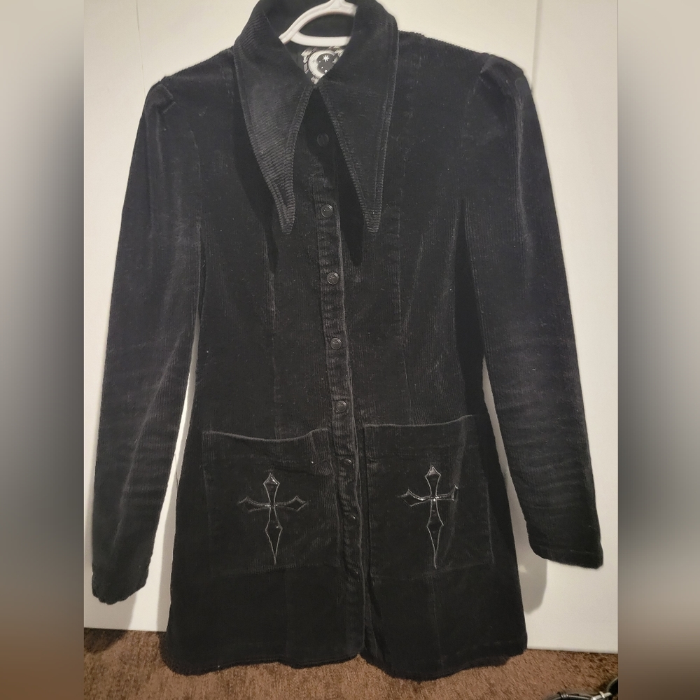 Killstar f major corduroy shirt dress